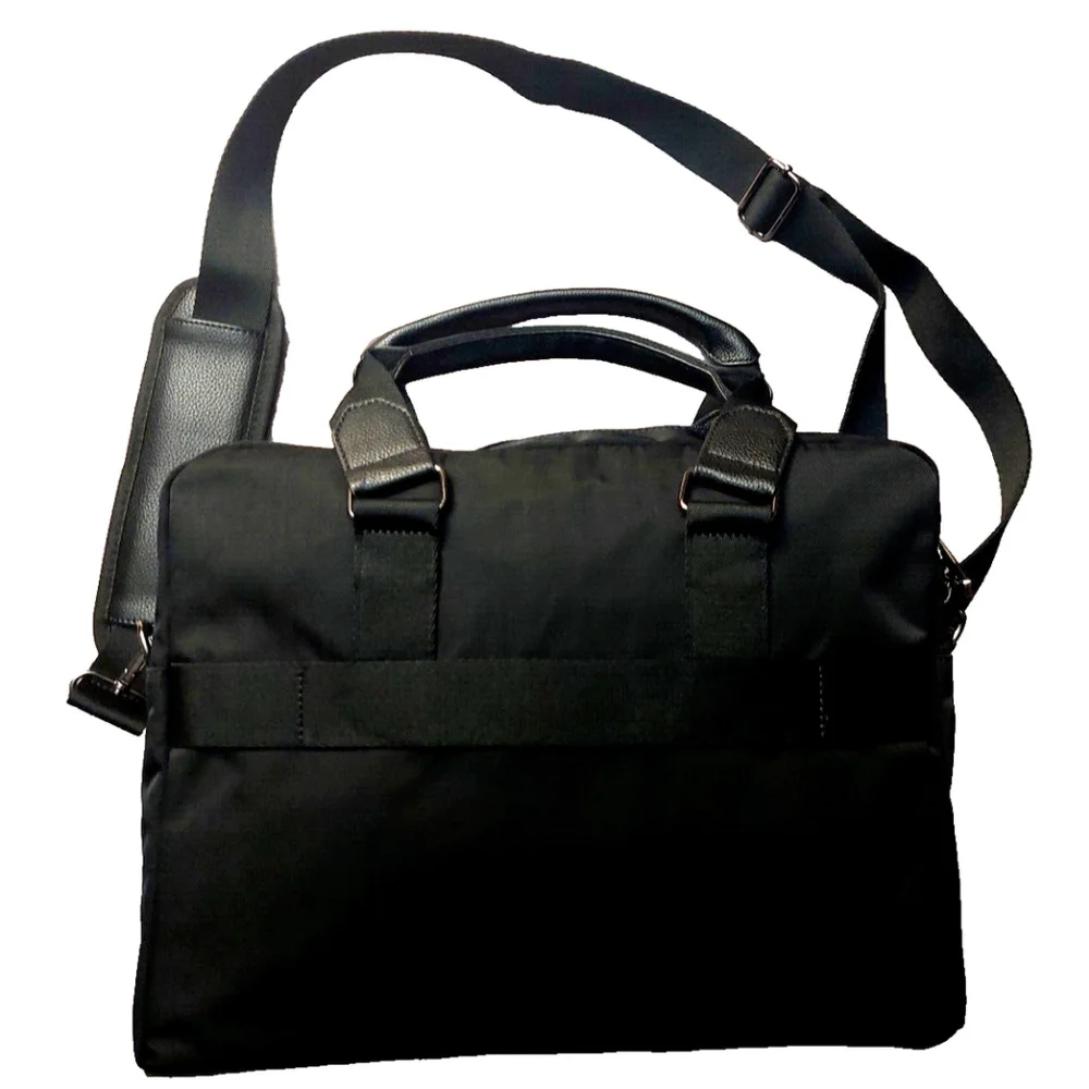 NWT Alfani Mens Nylon Briefcase Bag Black ONE SIZE